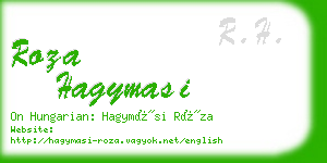 roza hagymasi business card